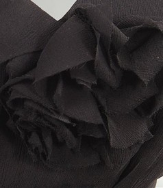 Elegant dress of black crepe veil