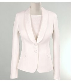 White jacket with shawl