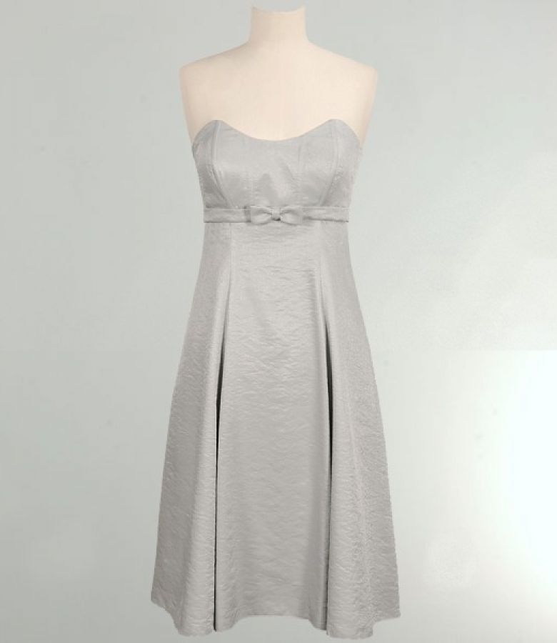 Pearled-grey cloth dress