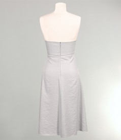 Pearled-grey cloth dress