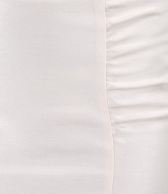 Cream skirt with satin effect