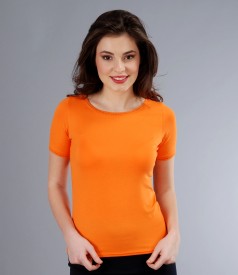 Jersey t-shirt with contrast stitch