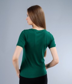 Jersey t-shirt with trim