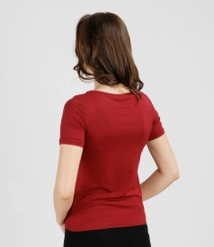 Jersey t-shirt with trim