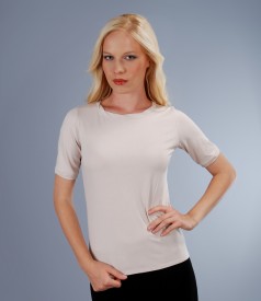 Jersey t-shirt with trim