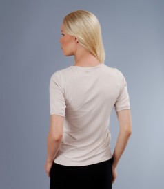 Jersey t-shirt with trim