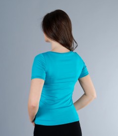 Jersey t-shirt with trim