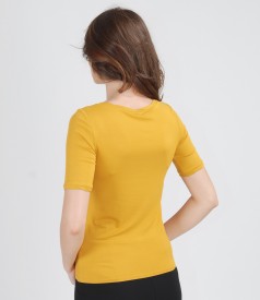 Jersey t-shirt with trim