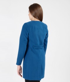 Blue coat with pockets