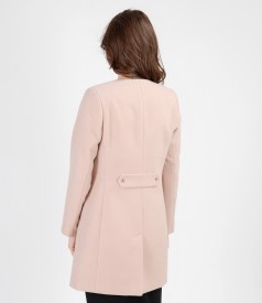 Beige coat with pockets