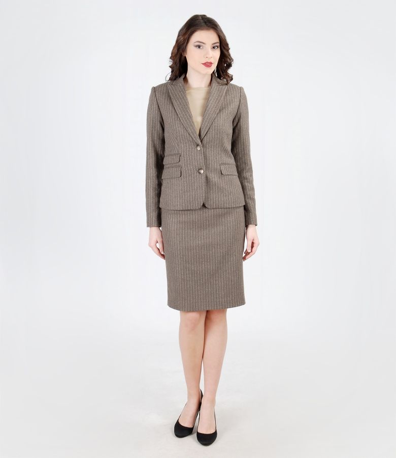 Office outfit with organic wool and cotton - YOKKO