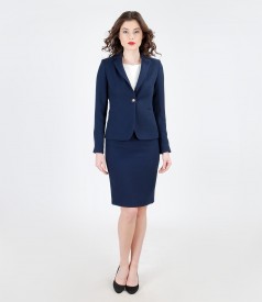 Office outfit from elastic fabric