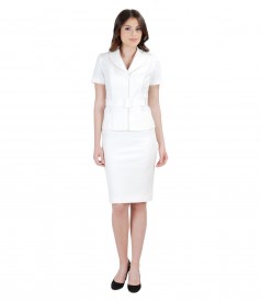 Elastic cotton office outfit with cord