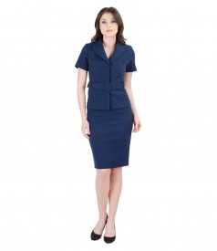 Elastic cotton office outfit with cord