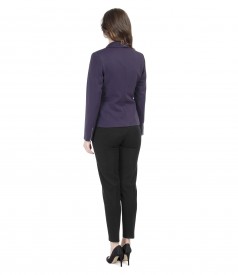 Elastic fabric women office suit