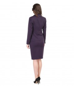 Elastic fabric women office suit