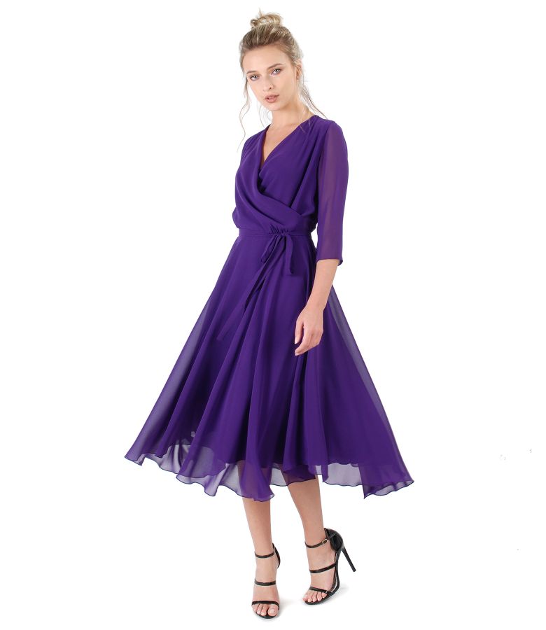 Veil evening dress purple - YOKKO