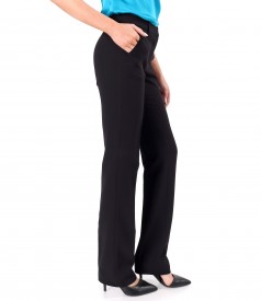 Straight pants made of elastic fabric