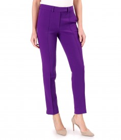 Ankle pants made of elastic fabric