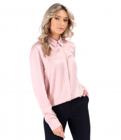 Elegant viscose satin shirt