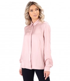 Elegant viscose satin shirt