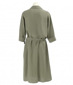 Tencel shirt dress with linen