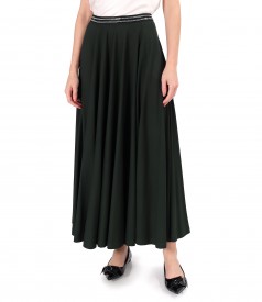 Long skirt made of elastic viscose jersey