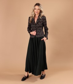 Long skirt made of elastic viscose jersey