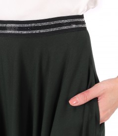 Long skirt made of elastic viscose jersey