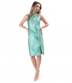 Elegant brocade dress woven with silk