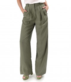 Pants made of tencel and linen