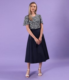 Skirt made of fabric with Tencel and cotton