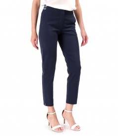 Loose ankle pants made of tencel with cotton