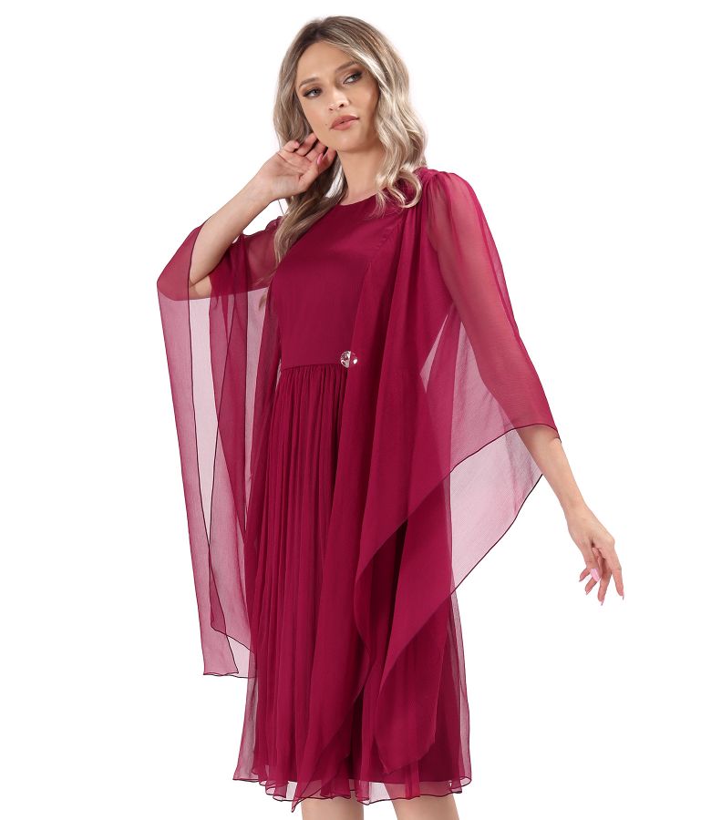 Elegant dress made of natural silk veil
