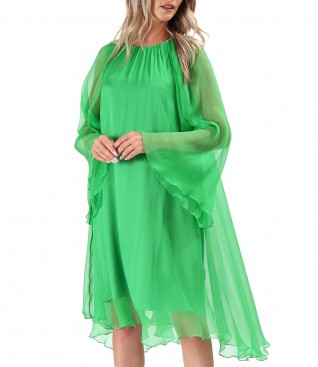 Dress made of natural silk veil