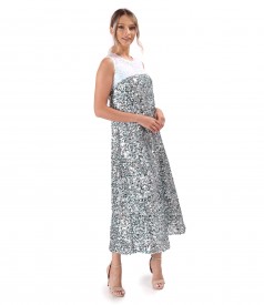 Midi evening dress made of multicolored sequins