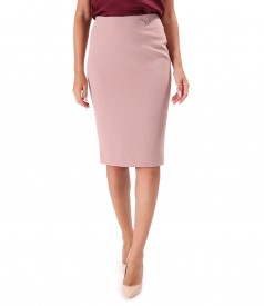 Office skirt made of elastic fabric with viscose