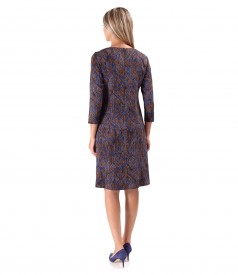 Brocade Office Flared Dress