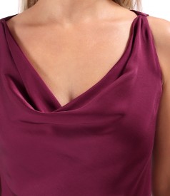 Elegant viscose satin blouse