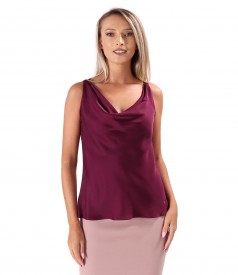 Elegant viscose satin blouse