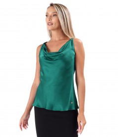 Elegant viscose satin blouse