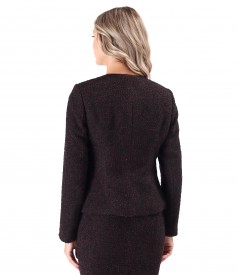 Office jacket made of loops with wool