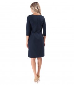 Office dress made of elastic fabric with 3/4 sleeves