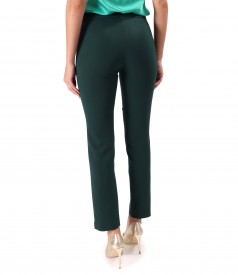 Elegant ankle pants made of elastic fabric with viscose