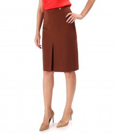 Flared skirt made of elastic fabric with viscose