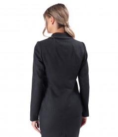 Office jacket made of fabric with wool