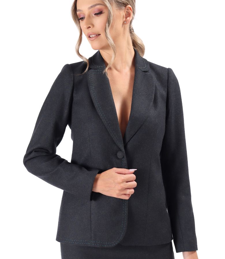 Office jacket made of fabric with wool