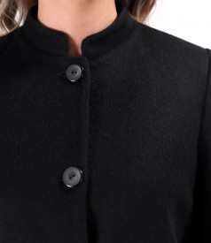 Elegant jacket made of fabric with wool