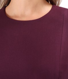 Flared Office Dress with 3/4 Sleeves