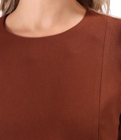 Flared Office Dress with 3/4 Sleeves